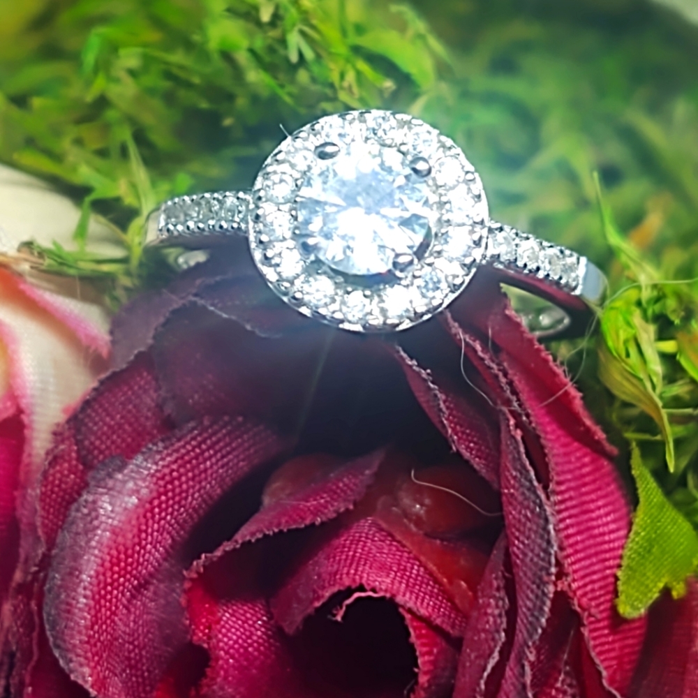 Sterling CZ Halo zRing